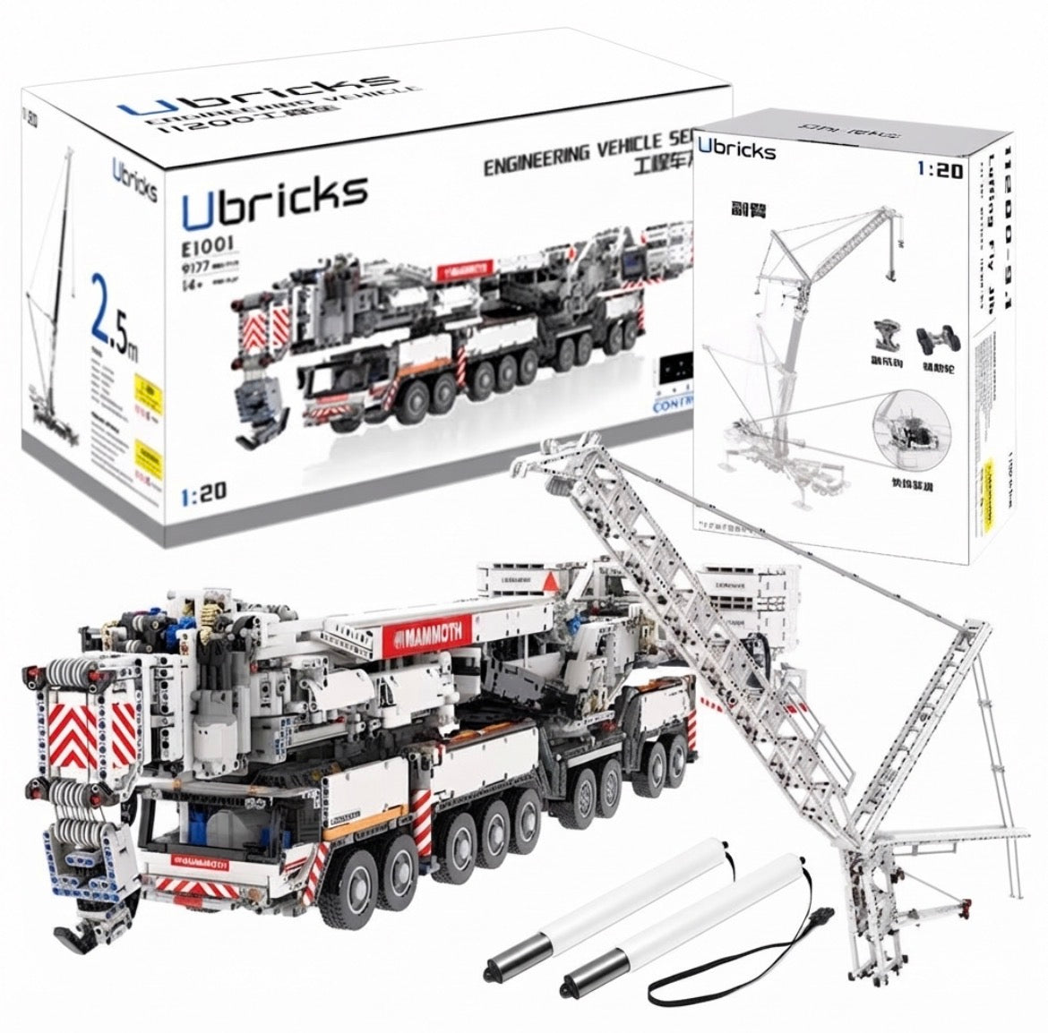 Ubricks Elite Crane Engineering Model Kit Rc (10400+pcs) with mobile control