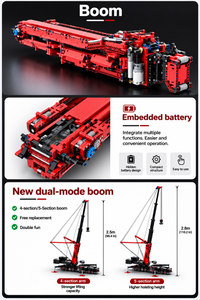 Ubricks Elite Crane Engineering Model Kit Rc (10400+pcs) with mobile control