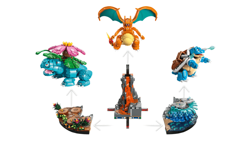 Venusaur, Charizard and Blastoise (6838+ pcs)