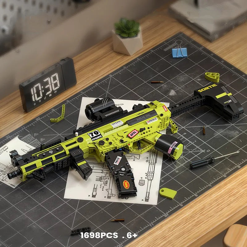 2170 MP5 Toy Gun Model Building Block Set Creative Plastic Simulation Assembly Brick Game