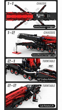 Ubricks Elite Crane Engineering Model Kit Rc (10400+pcs) with mobile control