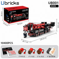Ubricks Elite Crane Engineering Model Kit Rc (10400+pcs) with mobile control