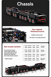 Ubricks Elite Crane Engineering Model Kit Rc (10400+pcs) with mobile control